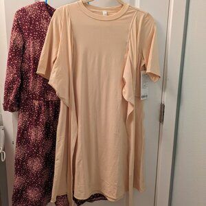 Lululemon cotton wrap front T-shirt dress